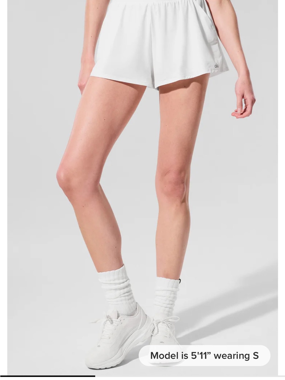 ALO Yoga White breezy shorts